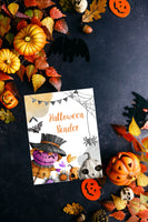 Printable Halloween Binder. 150+ pages of fabulous Halloween content, including planning, party planner, games (maze, treasure hunt, scavenger hunt, word search, crossword bingo, & more), decor, food & drink decorations, recipes, & more.