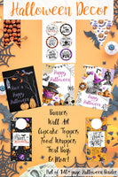 Printable Halloween Binder. 150+ pages of fabulous Halloween content, including planning, party planner, games (maze, treasure hunt, scavenger hunt, word search, crossword bingo, & more), decor, food & drink decorations, recipes, & more.