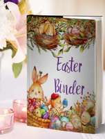 Easter Binder. 140+ pages of fabulous Easter content, including planner, games (maze, treasure hunt, scavenger hunt, bingo, and more), decor, food & drink decorations, and more.