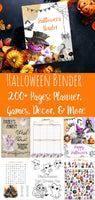 
              Looking for Halloween printables? This printable Halloween binder includes everything you need in one PDF download—Halloween planners, party planning, games, coloring sheets, scavenger hunts, word searches, decor, recipes, and more. Print your favorites year after year!
            