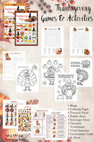 
              Make the holiday more fun with printable Thanksgiving games for kids and activities including Bingo, treasure hunts, word searches, coloring pages, puzzles, conversation starters, a memory game, and more. Part of the 170+ page Thanksgiving Binder.
            