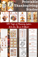 
              Get ready for the holiday with a 170+ page Thanksgiving Binder packed with Thanksgiving printables, including a planner, printable Thanksgiving games, kids' activities, coloring pages, decor, recipes, and more.
            