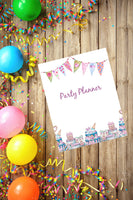 
              Printable party planner. 30+ pages. Food/menu planner, shopping list, budget, guest list, monthly/weekly/daily planners, decor planning, & more. 
            