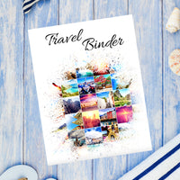 Printable travel binder. 20+ pages. Planning pages, itineraries, flight & hotel information, packing lists for all ages, budget worksheets, & more. 
