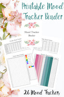
              Printable mood tracker binder. 26 different mood trackers. Daily, weekly, monthly, & yearly. Monthly themed & more. 
            