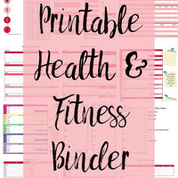 Health & Fitness Binder. 150+ pages to help you lose weight and get healthy. Along with the traditional content (food journals, exercise trackers, exercise journals, weight loss trackers, & more), it focuses on mindset. Finally change the one thing you need to lose weight…for good. 